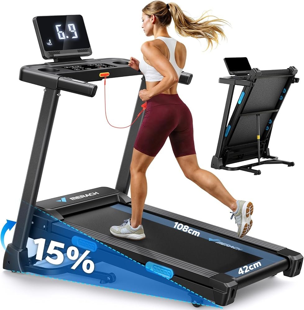 MERACH T12 Cinta de Correr con Inclinación Automática del 15 %